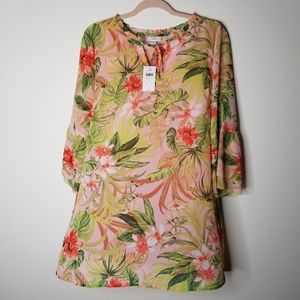 NWT J.Jill Tropical Tunic Top